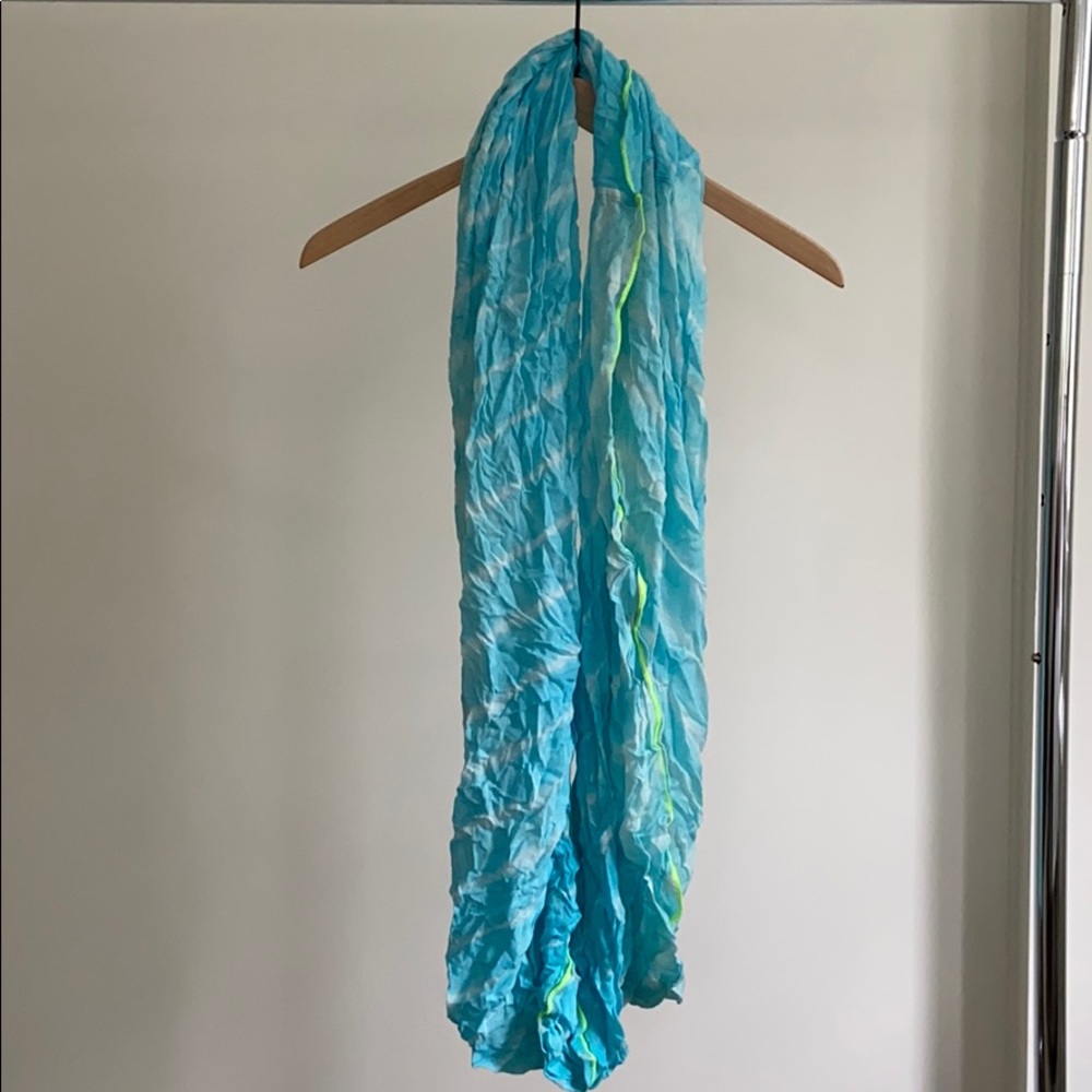 Crinkle Infinity Scarf Blue Tie-Dye